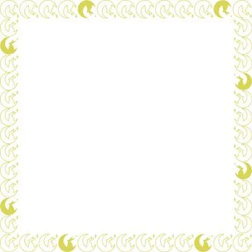 Spring Easter bunnies frame. Easter bunny rabbit silhouettes with empty spa.. Stock Illustration