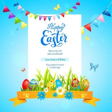 Spring Easter card Stock Illustration