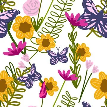 Spring easter pattern Stock Illustration