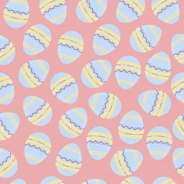 Spring Easter seamless Pattern, Happy Easter day Stock Illustration