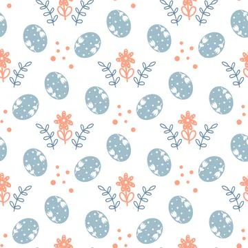 Spring Easter seamless pattern Illustrazione stock