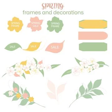 Spring elements Stock Illustration