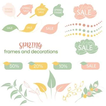 Spring elements Stock Illustration