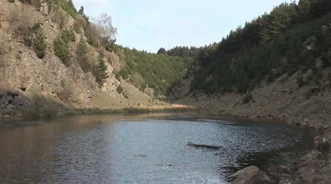 Spring Evening Lake Shot Stock Footage 3074902