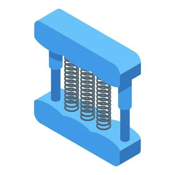 Spring exercise icon isometric vector. Hand fitness Stock Illustration