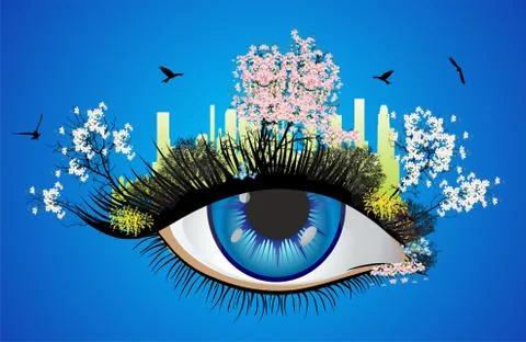 Spring eye Stock Illustration