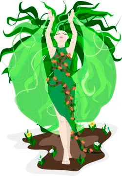 Spring fairy Stock Illustration