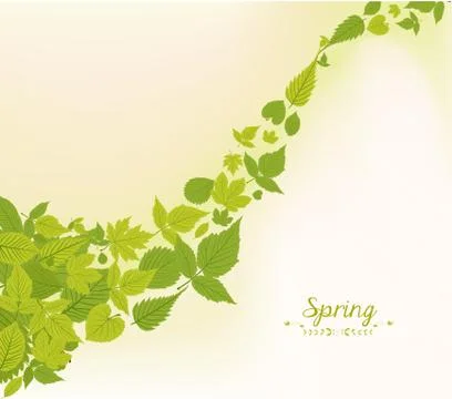 Spring fall leaves background Stock Illustration