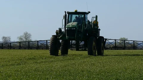 Spring farm work in the field. Stock Footage 128106177