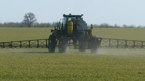 Spring farm work in the field. Stock Footage 128107542