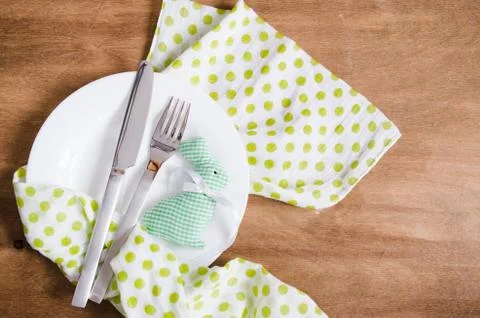 Spring Festive Table Setting for Easter Dinner. Stock Photos