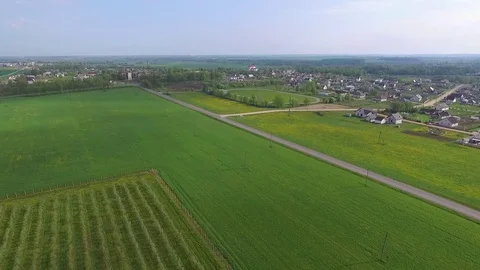 Spring fields and gardens 3 Stock Footage 102048188