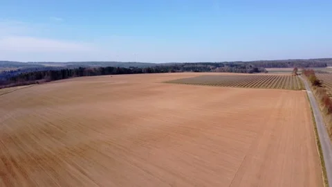 Spring fields on the hill Stock Footage 172057772