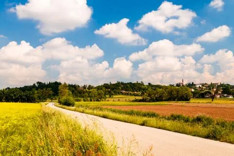 Spring in the fields of Italy Stock Photos