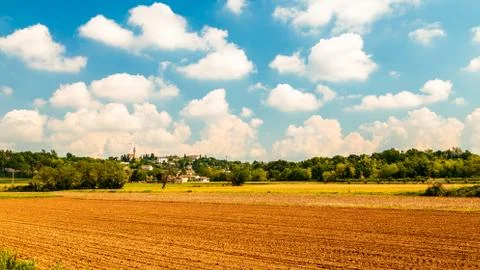 Spring in the fields of Italy Foto stock
