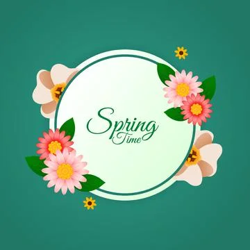 Spring flat illustration vector AD292 Stock Illustration
