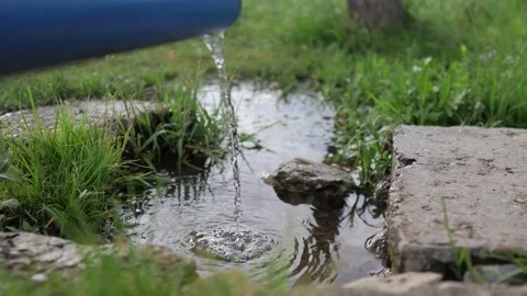 Spring with flat natural water Stock Footage 132071385