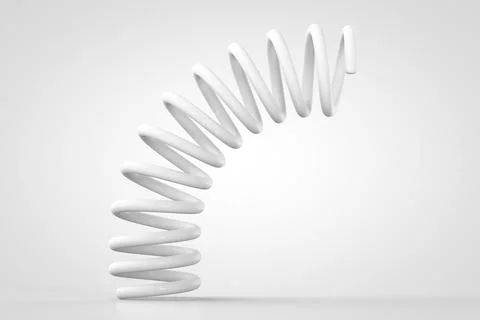 The spring flexes during the rebound from the surface Foto stock