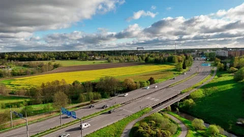 Spring Flight Over Raisio Stock Footage 309957827