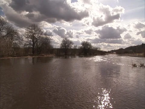 Spring flood Stock Footage 2335806