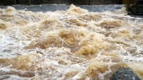 Spring flood Stock Footage 84759927