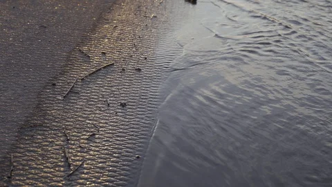 Spring flood. Increasing the water level on the bridge Stock Footage 124524807