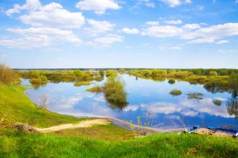 Spring flood Stock Photos