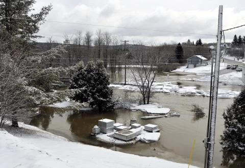 Spring flood Stock Photos