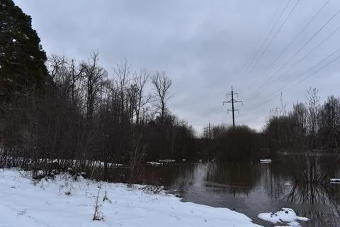 Spring flood Stock Photos
