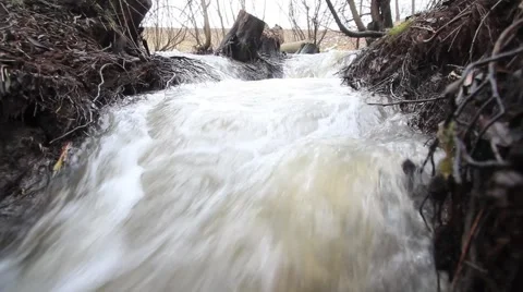 Spring flooding Stock Footage 47324361