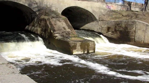 Spring flooding Stock Footage 56025926