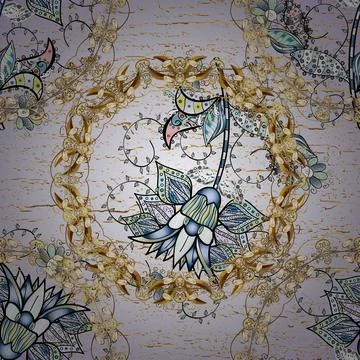 Spring floral background with flowers. Vector cute pattern in small flower. Smal 스톡 일러스트