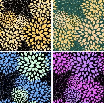 Spring floral background. Vector design illustration. Abstract flowers seamle Stock Illustration