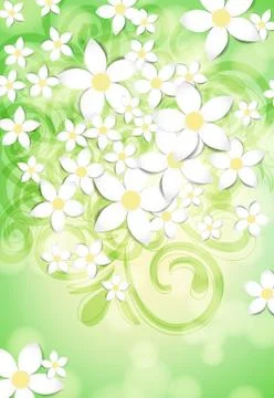 Spring floral card Stock Illustration