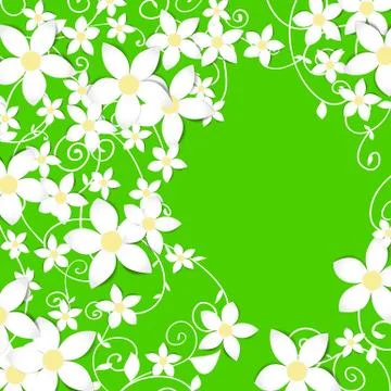 Spring floral card Stock Illustration