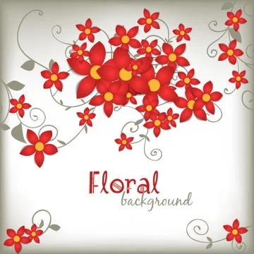 Spring floral card Stock Illustration