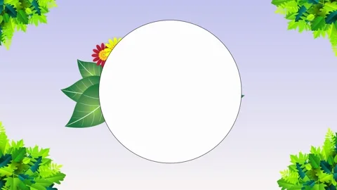 Spring Floral Frame Background with Circular Copy Space 스톡 동영상 330465548