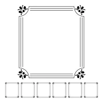 Spring floral frame cartoon vector graphic 库存插图