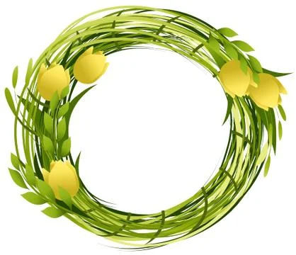 Spring floral frame Stock Illustration