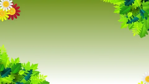 Spring Floral Green Background with Copy Space Vidéo 330042059