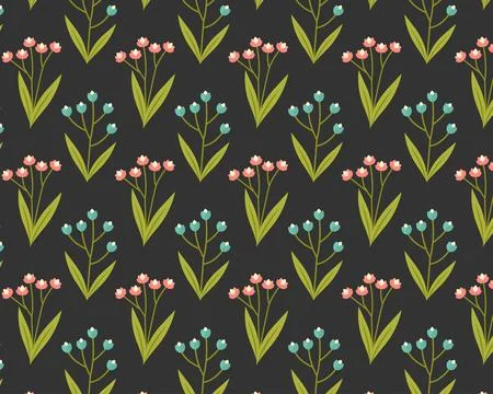 Spring floral pattern. Floral wallpaper, scrapbooking. Vector illustration 스톡 일러스트