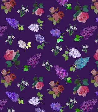 Spring floral pattern Stock Illustration