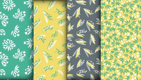 Spring Floral Pattern. Seamless Lili Valley Textile Print. Vintage Blossom Stock Illustration