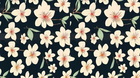 Seamless Watercolor Floral Pattern Stock Footage ~ Royalty Free Stock ...