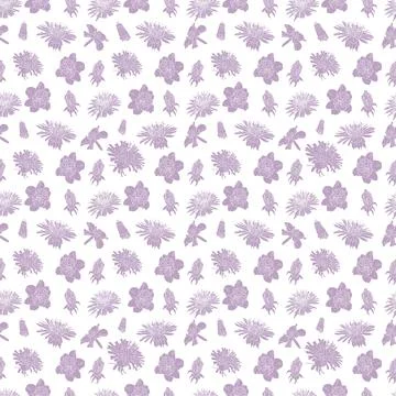 Spring Floral seamless pattern background with blossom flowers for fashion te Stock Illustration