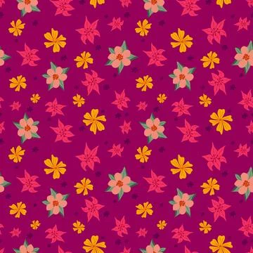 Spring floral seamless pattern design illustration Stock Illustration