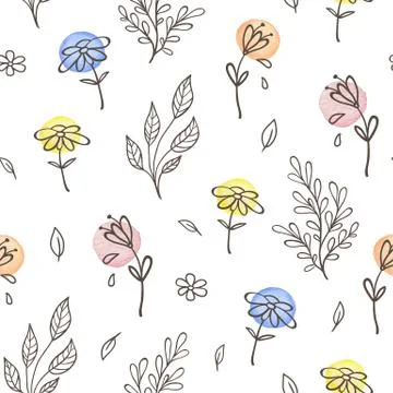 Spring floral seamless pattern Illustrazione stock
