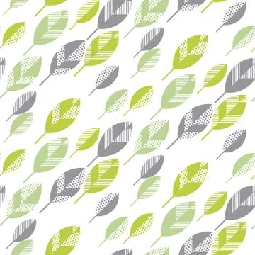 Spring floral seamless pattern with leaves. abstract  modern geometry vector  스톡 일러스트