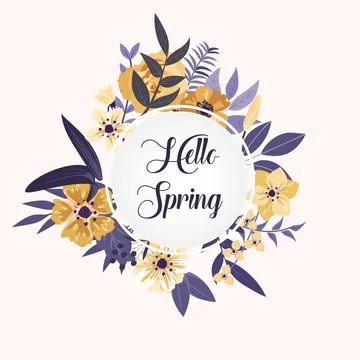 Spring with floral Vector 02 Stock Illustration