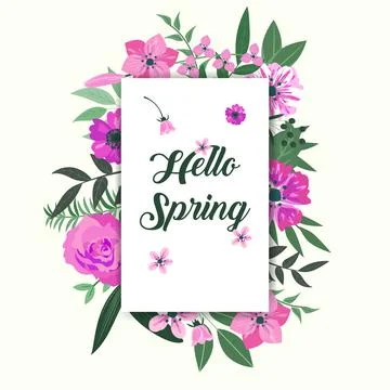 Spring with floral Vector 03 Illustrazione stock